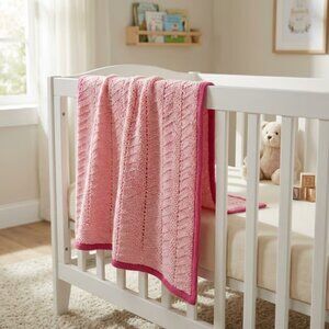 Pretty Baby Girl Pink Fleece Afghan